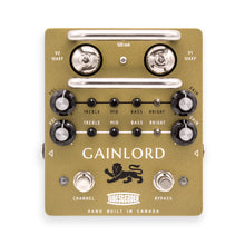 Load image into Gallery viewer, Guitar effects pedal with 'Gainlord' branding on a white background